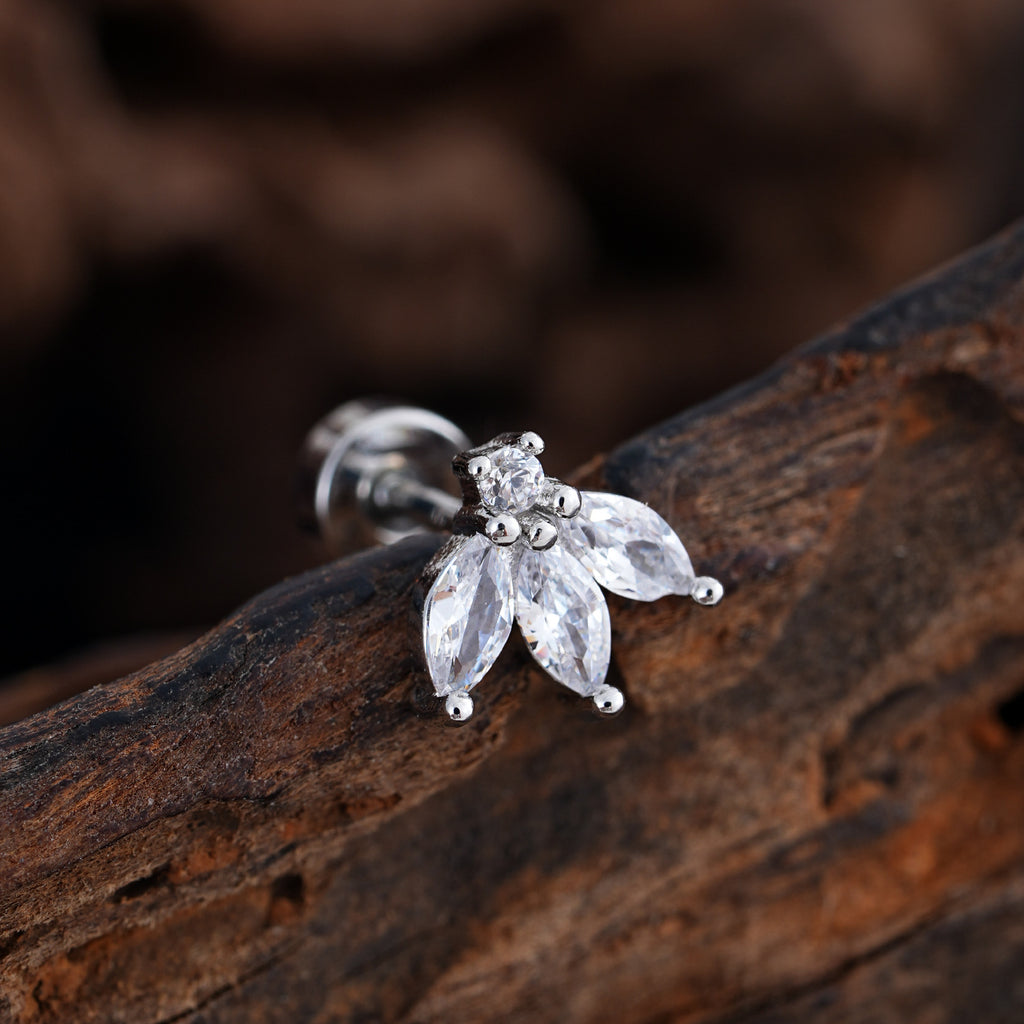 Minimalist Micro-Set Zircon Ear Cuffs