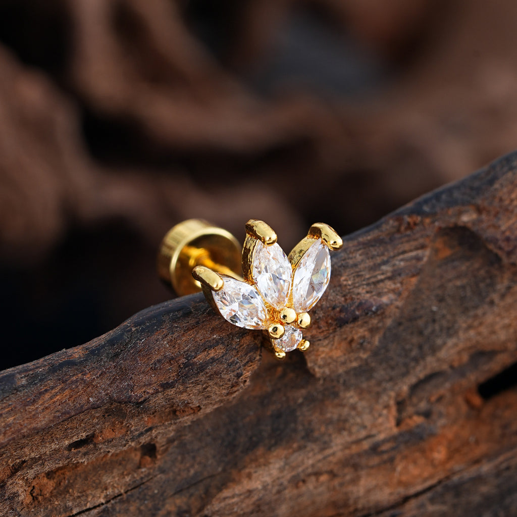 Minimalist Micro-Set Zircon Ear Cuffs