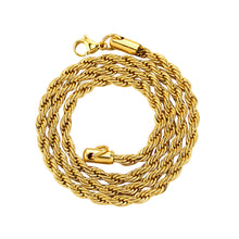 Load image into Gallery viewer, 24k Color-retention Electroplated Twisted Rope Necklace And Bracelet