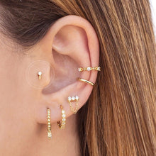 Load image into Gallery viewer, Geometric Diamond-studded Flat-head Helix Piercing Earring