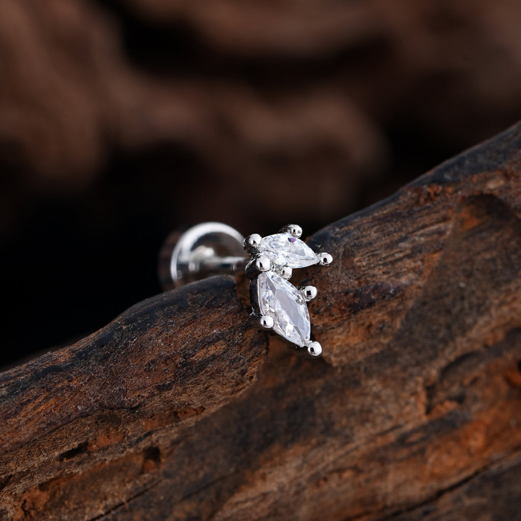 Minimalist Micro-Set Zircon Ear Cuffs